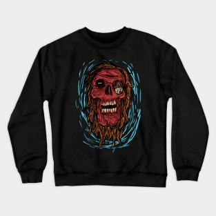 Creepy Zombie Head Crewneck Sweatshirt